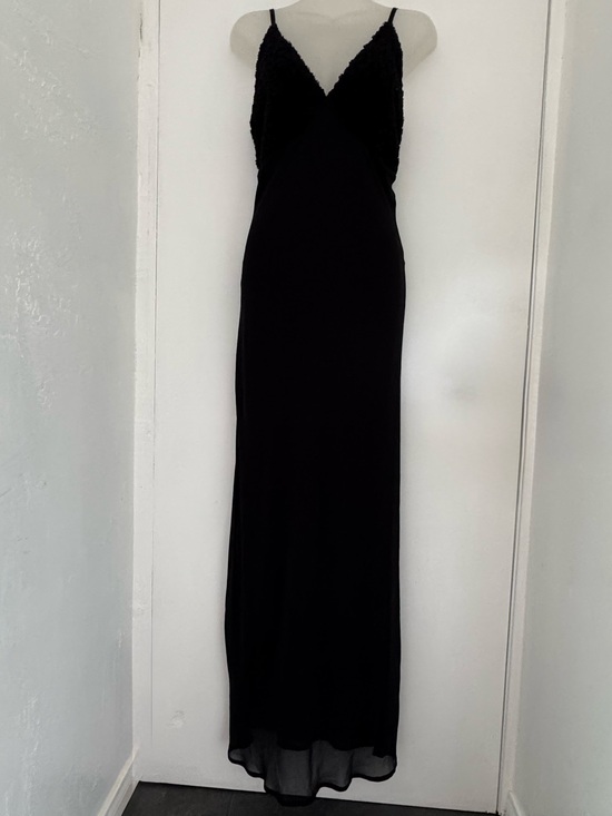 wild fable Dresses & Skirts - wild fable Black Lace-Trim Spaghetti-Strap Maxi Dress